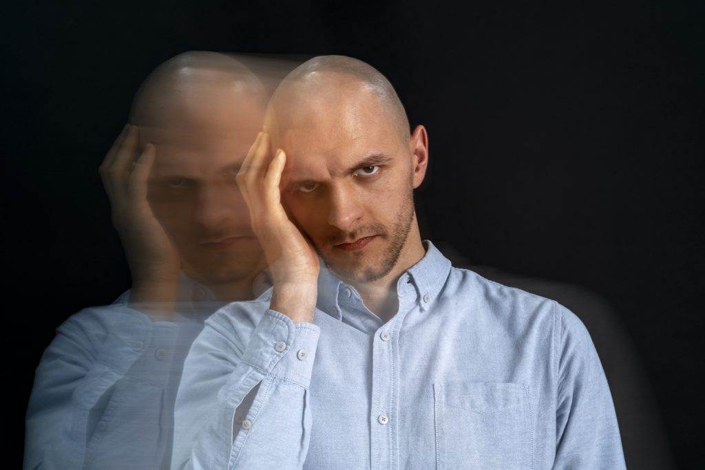 person suffering from schizophrenia