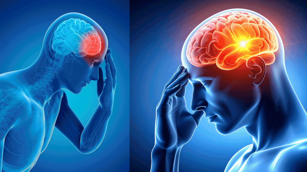 mental health effect on head